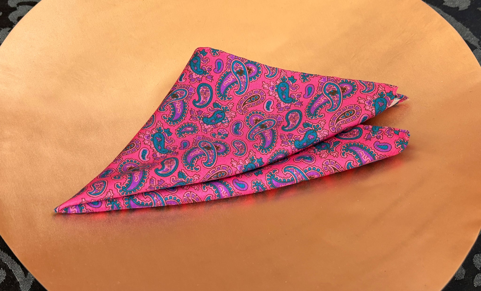 CRAVATTA IN LANA DISEGNO CASHMERE BLU – 1893